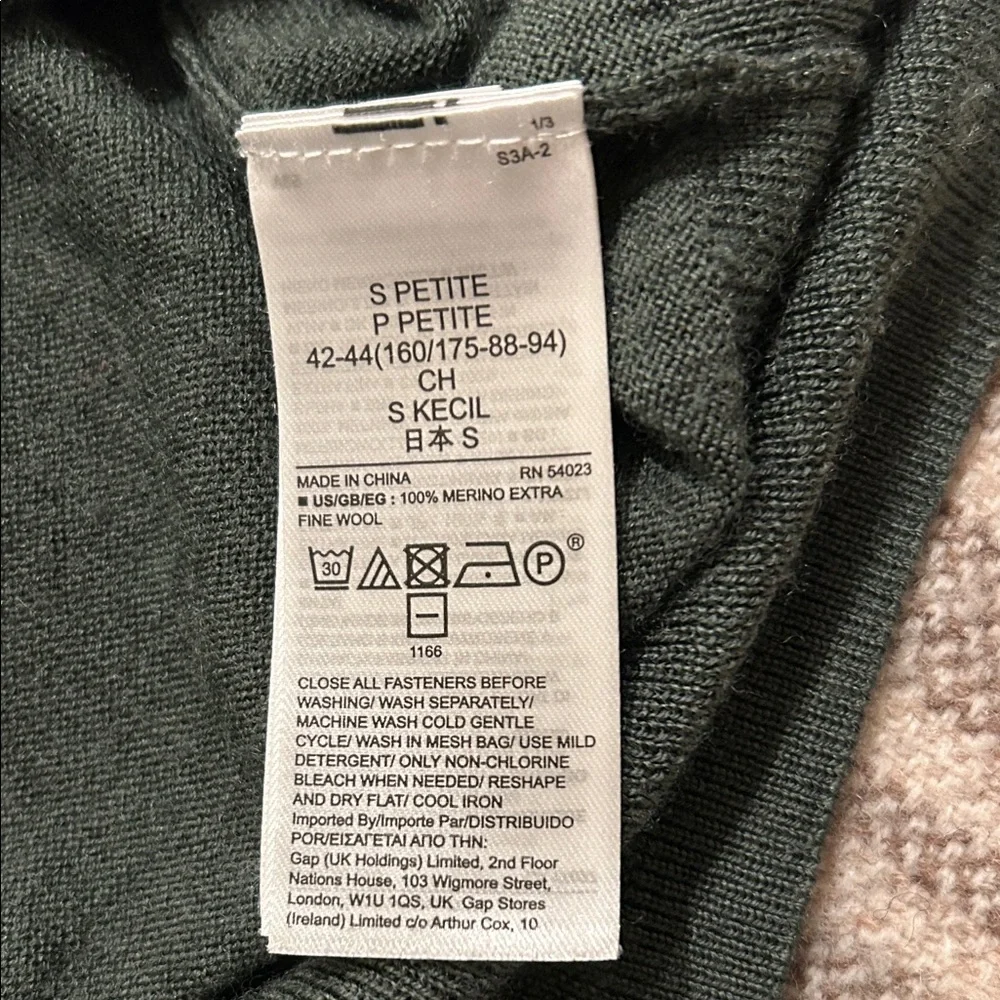 GAP Olive Green Merino Cardigan - Picture 3 of 6